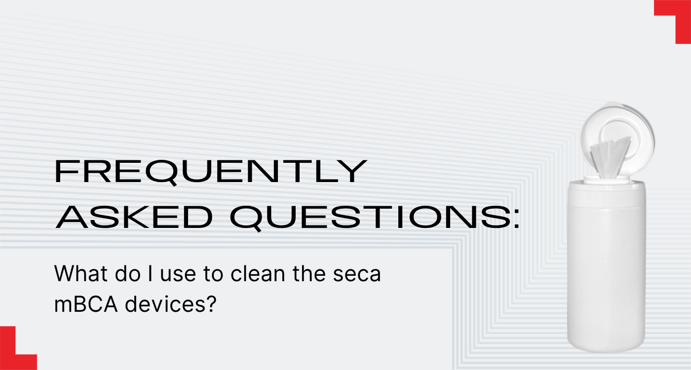 What do I use to clean the seca mBCA or seca TRU device?