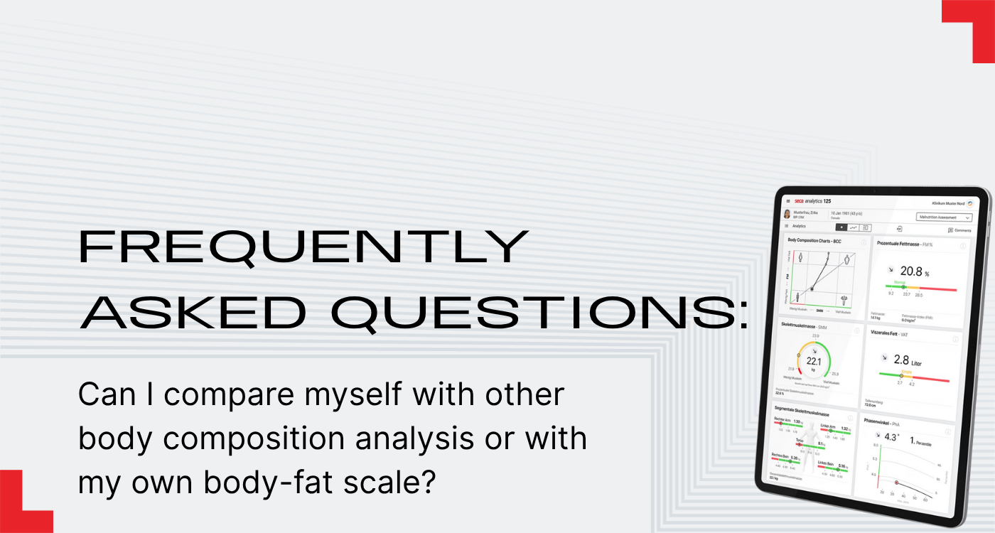 Can I compare myself with other body composition analysis or with my own body-fat scale?